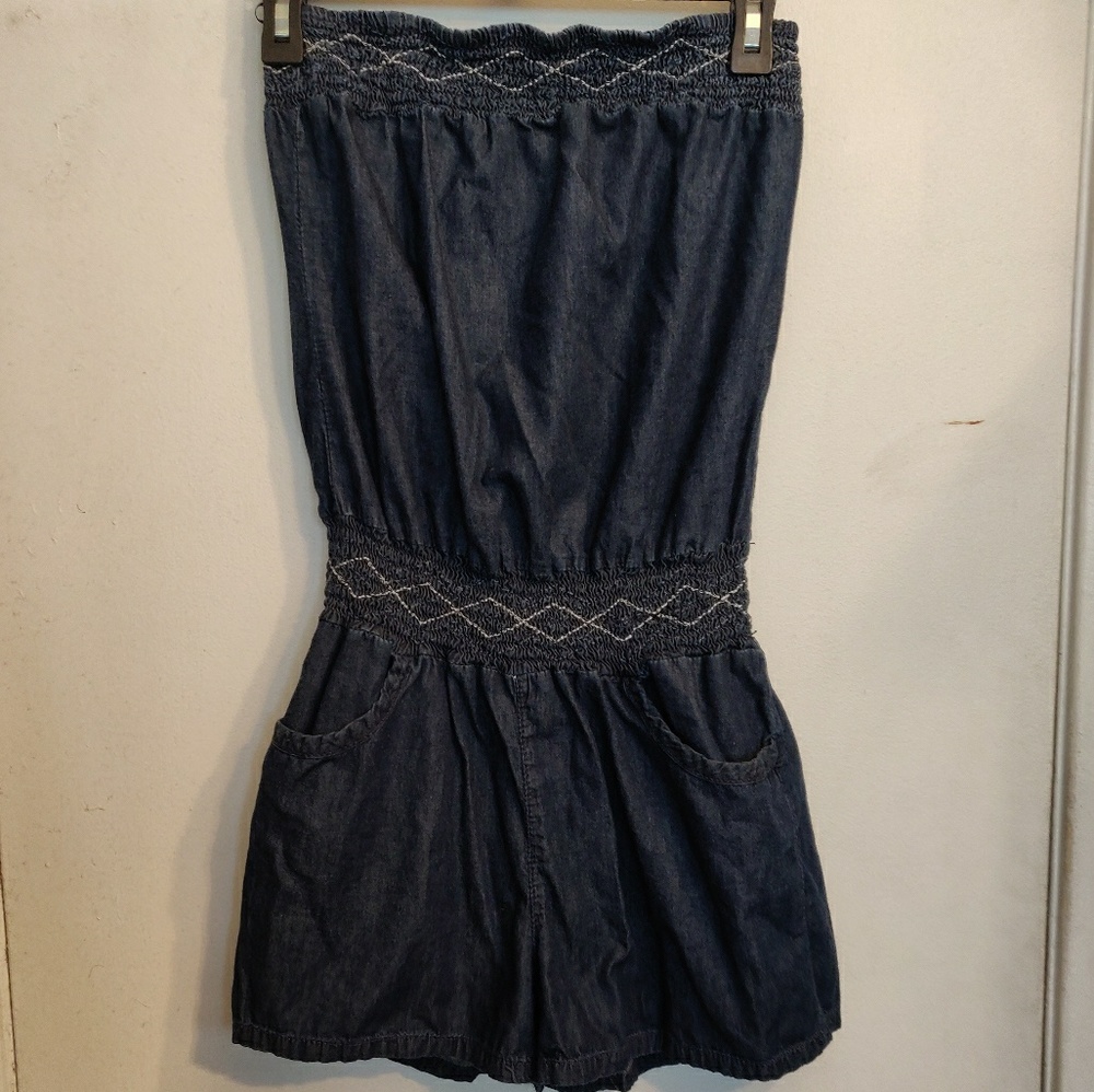 Blue jean romper